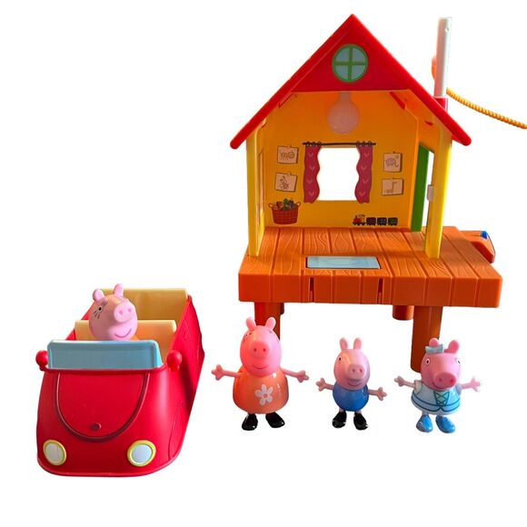 Peppa Pig Treehouse George's Fort, Family Car,School Playgroup,3Figures SOUNDS - Picture 11 of 16